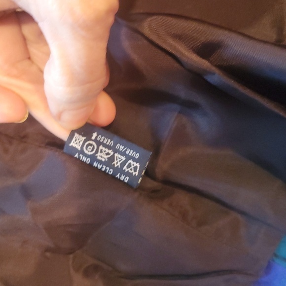 Vintage Liz Claiborne Sport Blue Plaid 100% Silk Embellishe Sz MP Vest Waistcoat - Picture 5 of 12